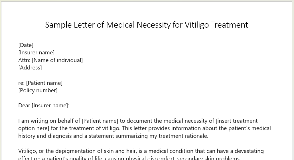 Letter of Medical Necessity for Ruxolitinib